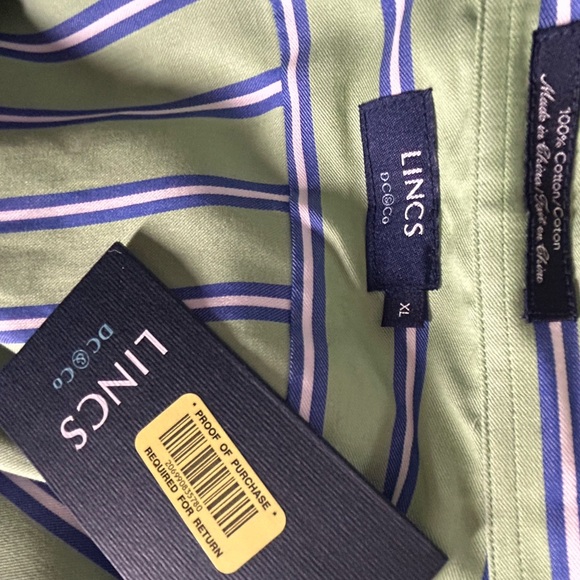 NWT LINCS Men’s size XL Dress/Casual
Button down  shirt MSRP $79
100% cotton - Picture 3 of 9